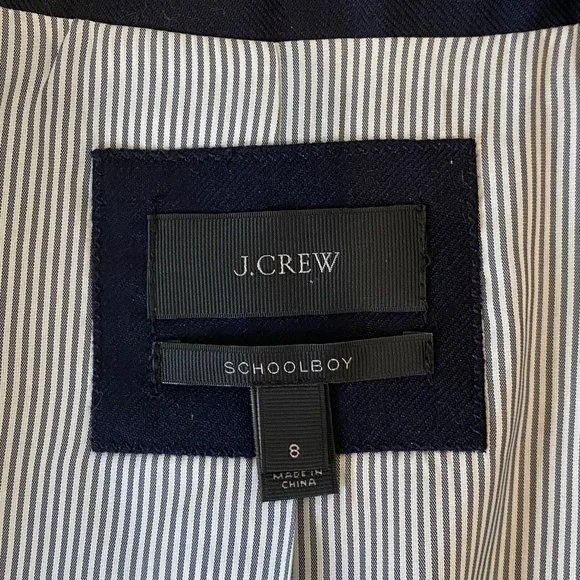 J. CREW Women's SchoolBoy Blazer Navy Blue Size 8 ~ Excellent Condition! - Picture 2 of 8